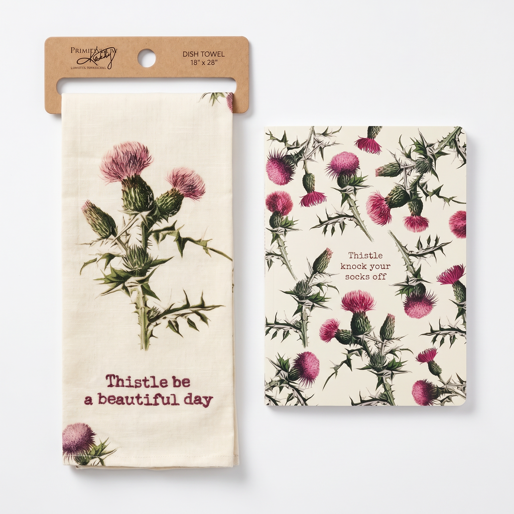 Thistle Bundle | Knock Your Socks Off Journal & Be a Beautiful Day Towel (copia)