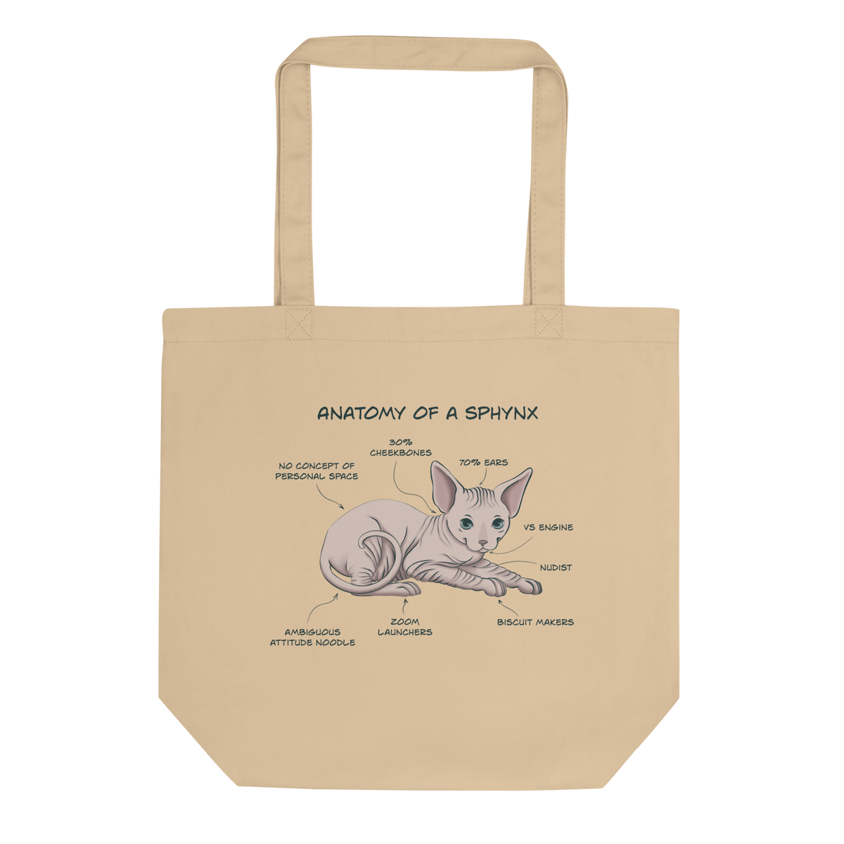 ANATOMY OF SPHYNX CAT - TOTE BAG