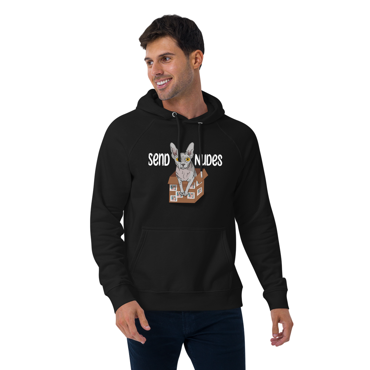 "SEND NUDES" UNISEX ECO HOODIE