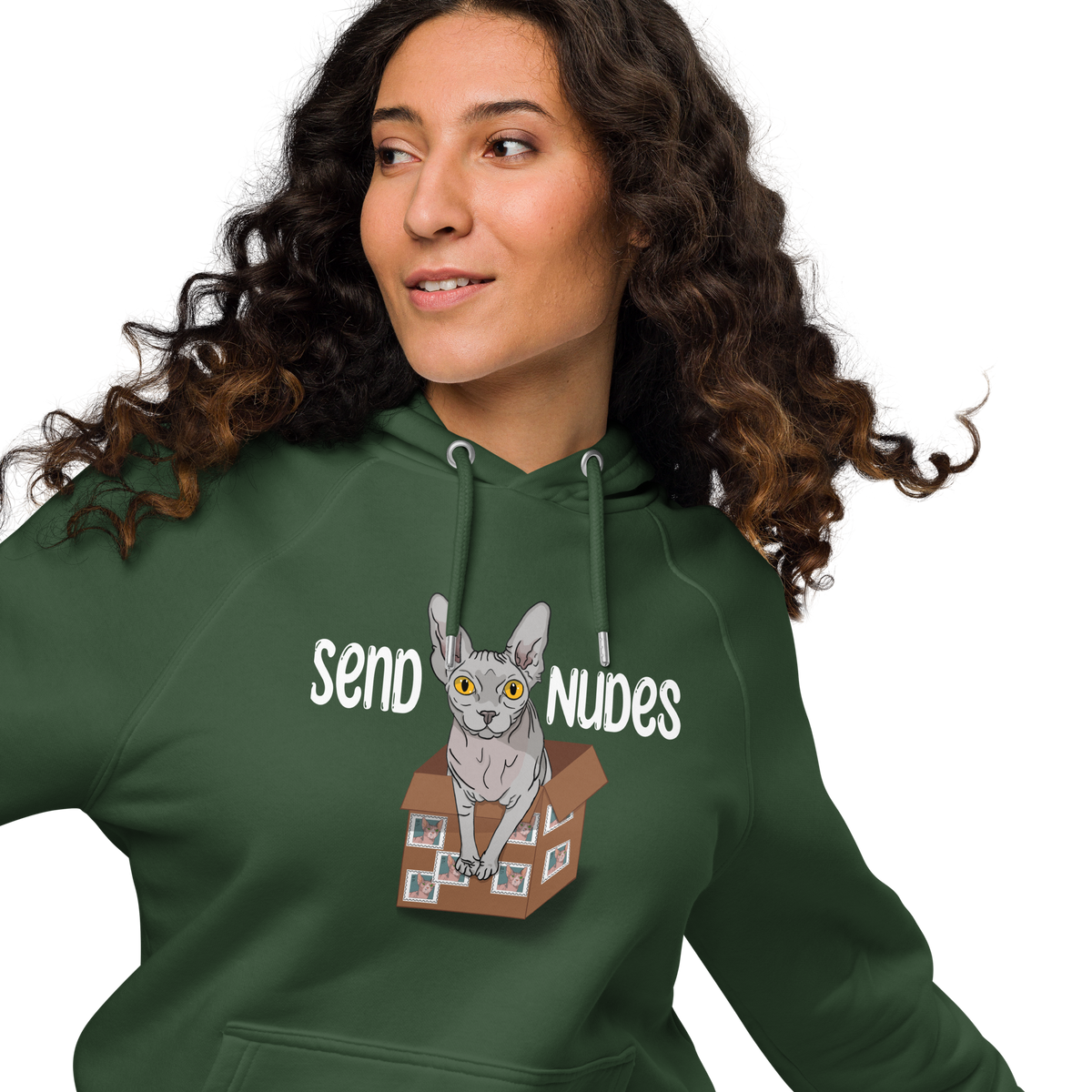 "SEND NUDES" WOMEN'S ECO HOODIE