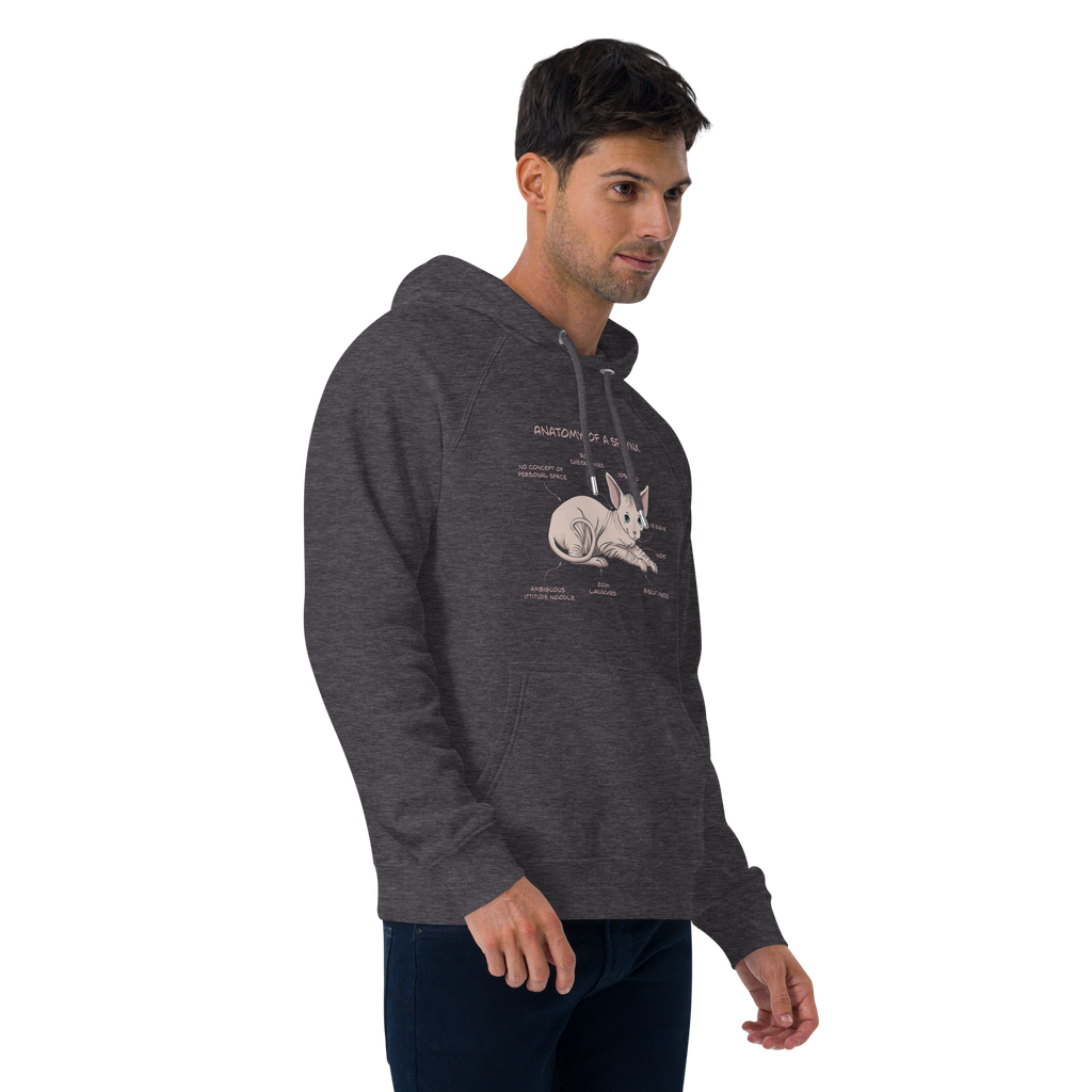 "ANATOMY OF A SPHYNX" UNISEX ECO HOODIE