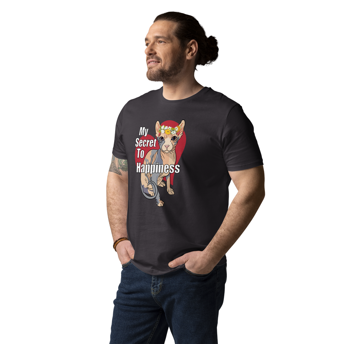 "MY SECRET TO HAPPINESS" UNISEX ECO TEE