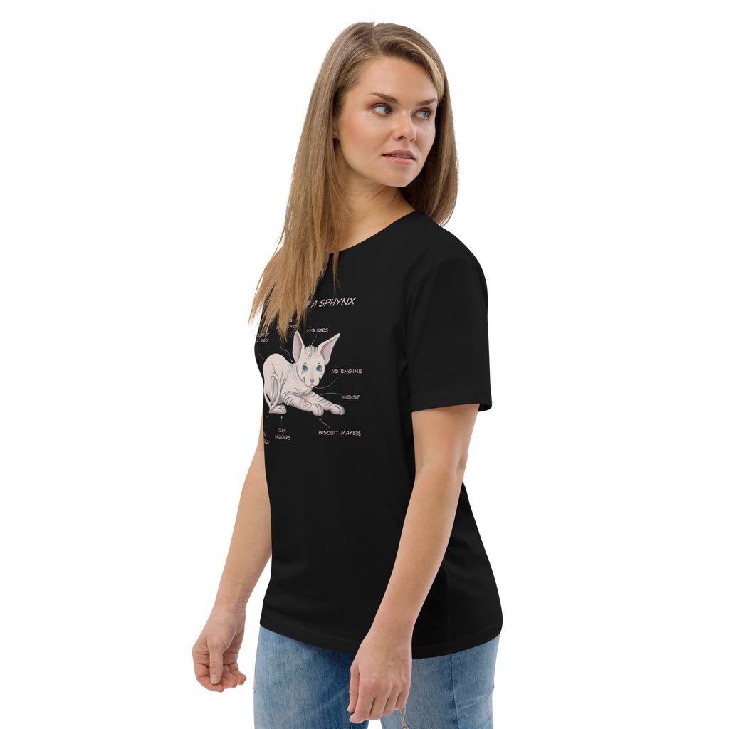 "ANATOMY OF A SPHYNX" UNISEX ORGANIC TEE
