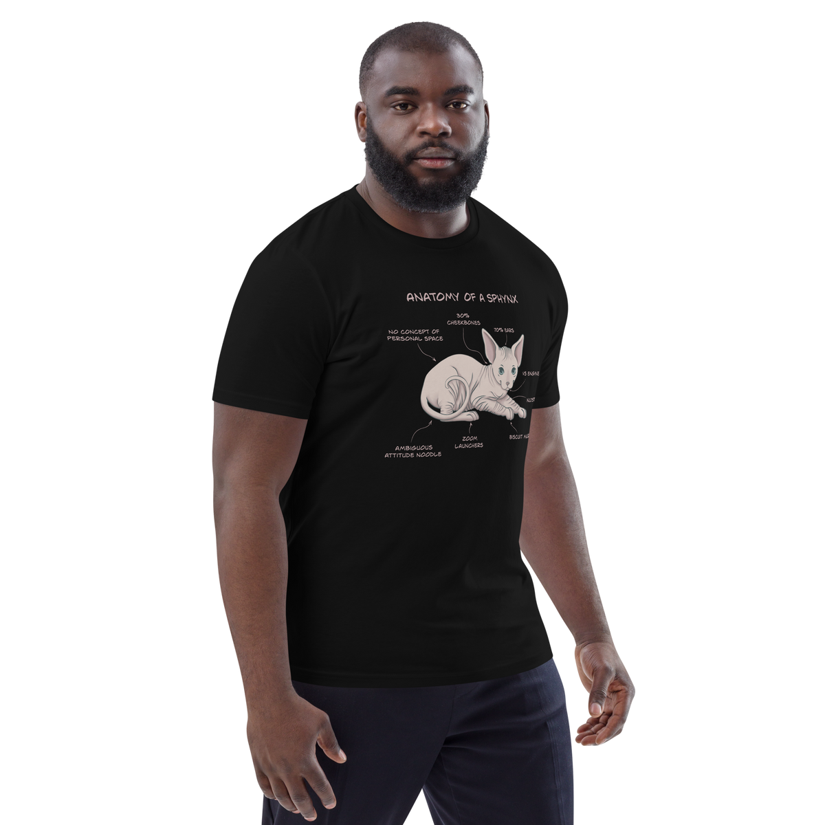"ANATOMY OF A SPHYNX" UNISEX ORGANIC TEE