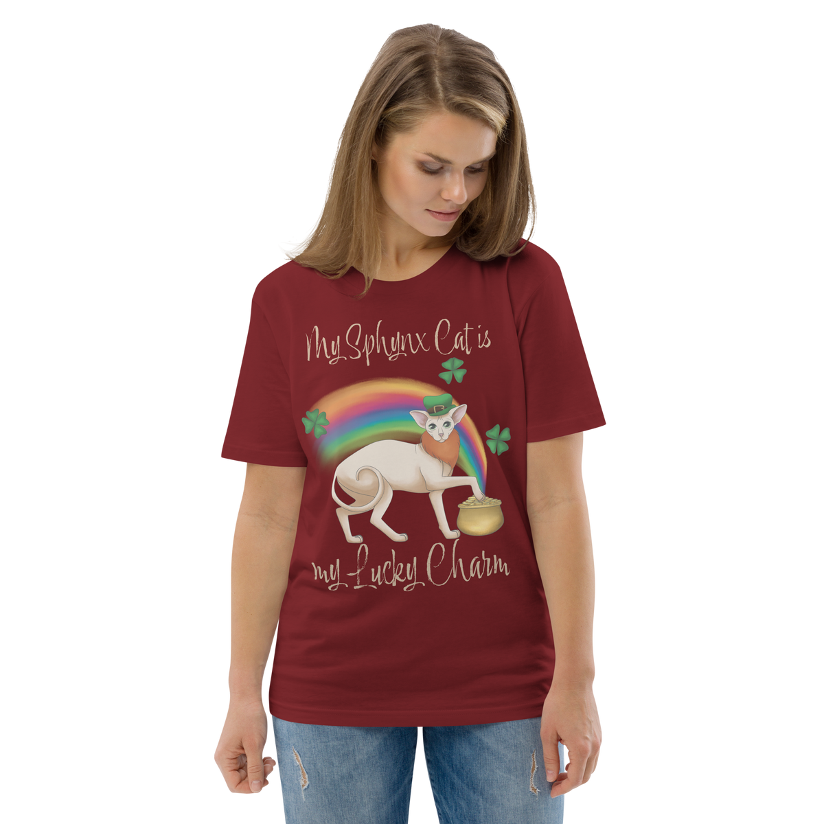 "MY SPHYNX CAT IS MY LUCKY CHARM" - UNISEX TEE