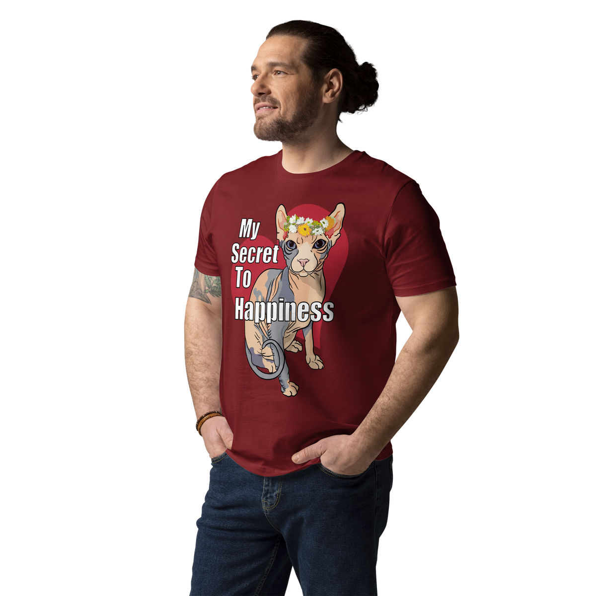 "MY SECRET TO HAPPINESS" UNISEX ECO TEE