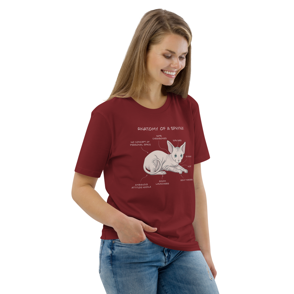 "ANATOMY OF A SPHYNX" UNISEX ORGANIC TEE