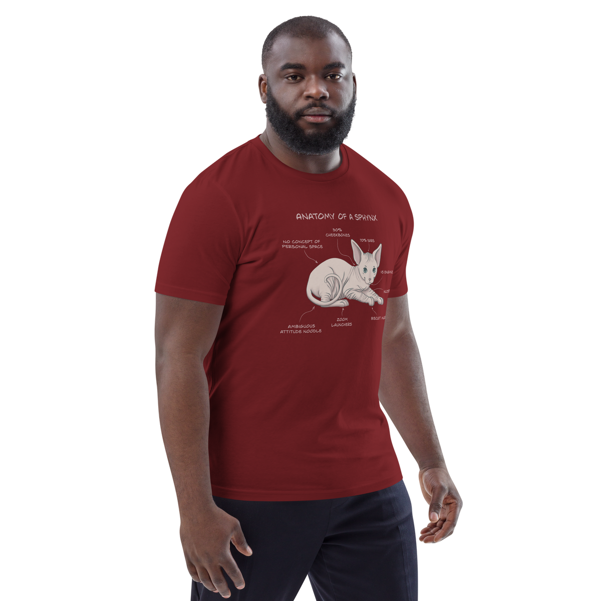 "ANATOMY OF A SPHYNX" UNISEX ORGANIC TEE