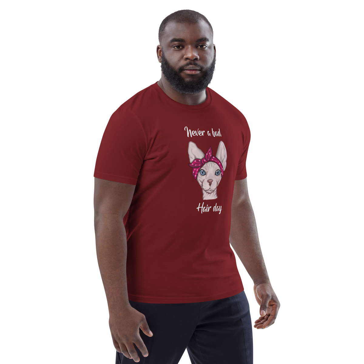 "NEVER A BAD HAIR DAY" UNISEX ECO TEE