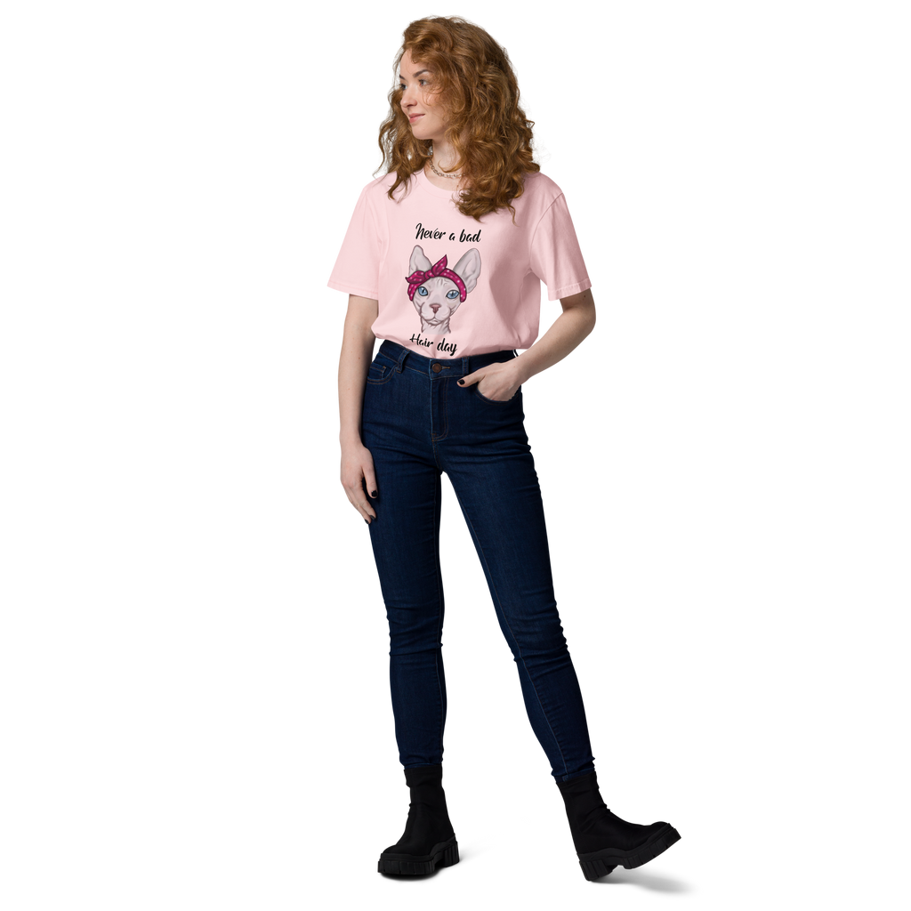 "NEVER A BAD HAIR DAY" UNISEX ECO TEE