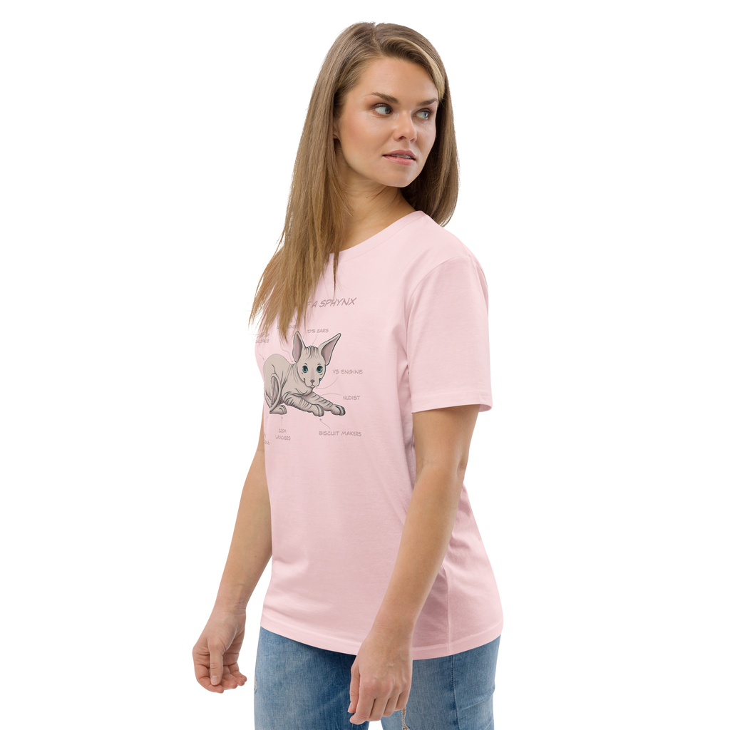 "ANATOMY OF A SPHYNX" UNISEX ORGANIC TEE