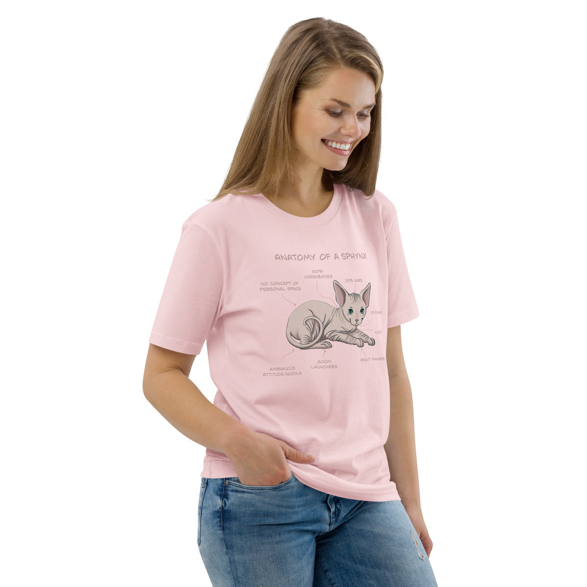 "ANATOMY OF A SPHYNX" UNISEX ORGANIC TEE