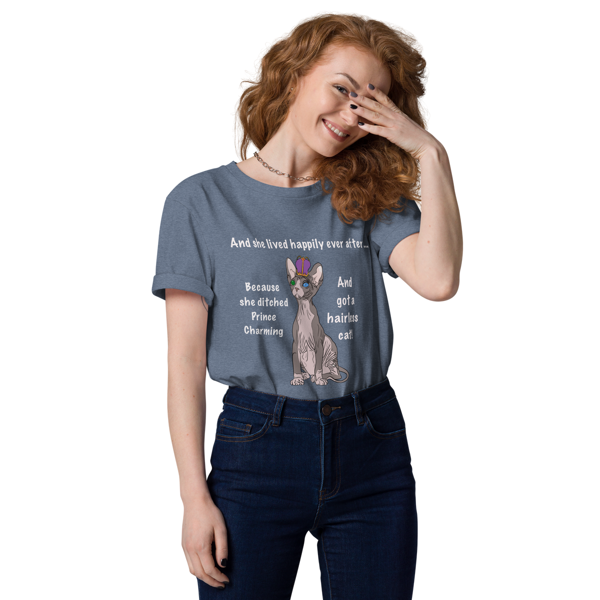 "DITCHED PRINCE CHARMING & GOT A SPHYNX CAT" ECO TEE
