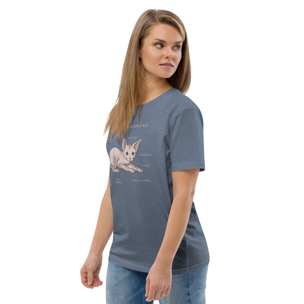 "ANATOMY OF A SPHYNX" UNISEX ORGANIC TEE