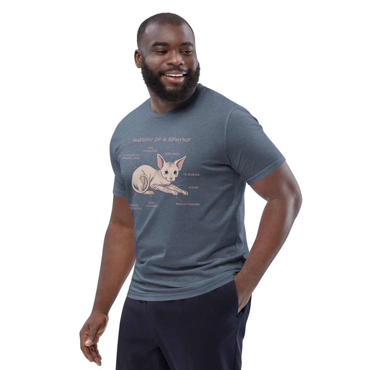 "ANATOMY OF A SPHYNX" UNISEX ORGANIC TEE
