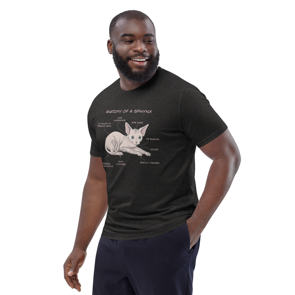 "ANATOMY OF A SPHYNX" UNISEX ORGANIC TEE