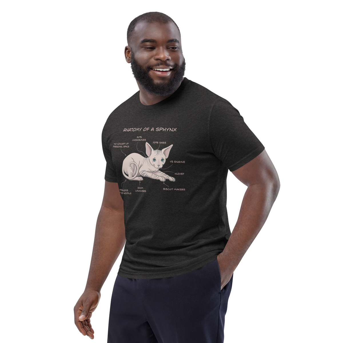 "ANATOMY OF A SPHYNX" UNISEX ORGANIC TEE