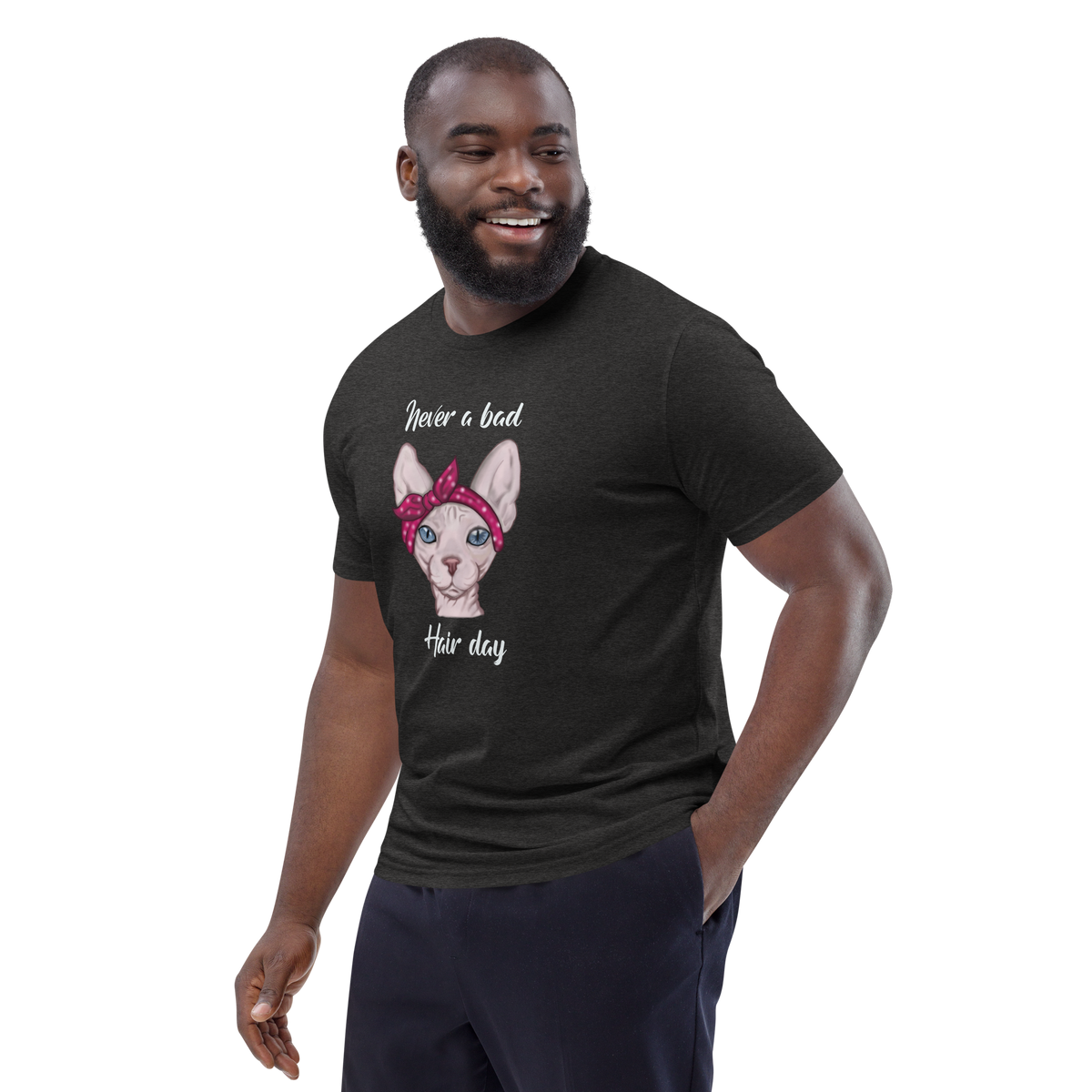 "NEVER A BAD HAIR DAY" UNISEX ECO TEE