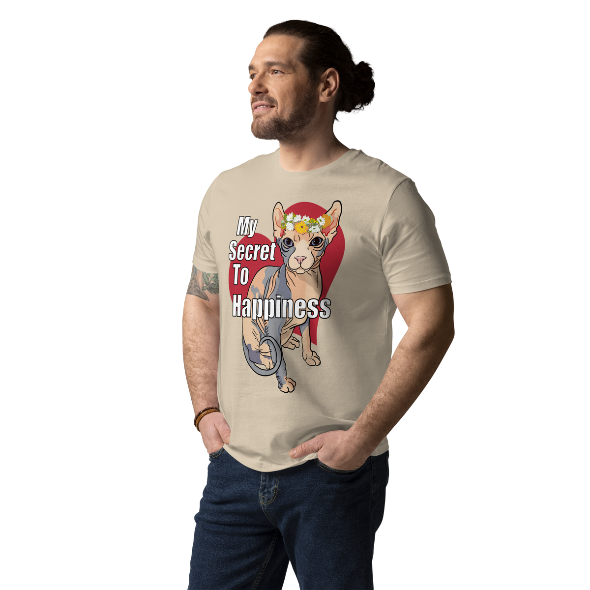"MY SECRET TO HAPPINESS" UNISEX ECO TEE