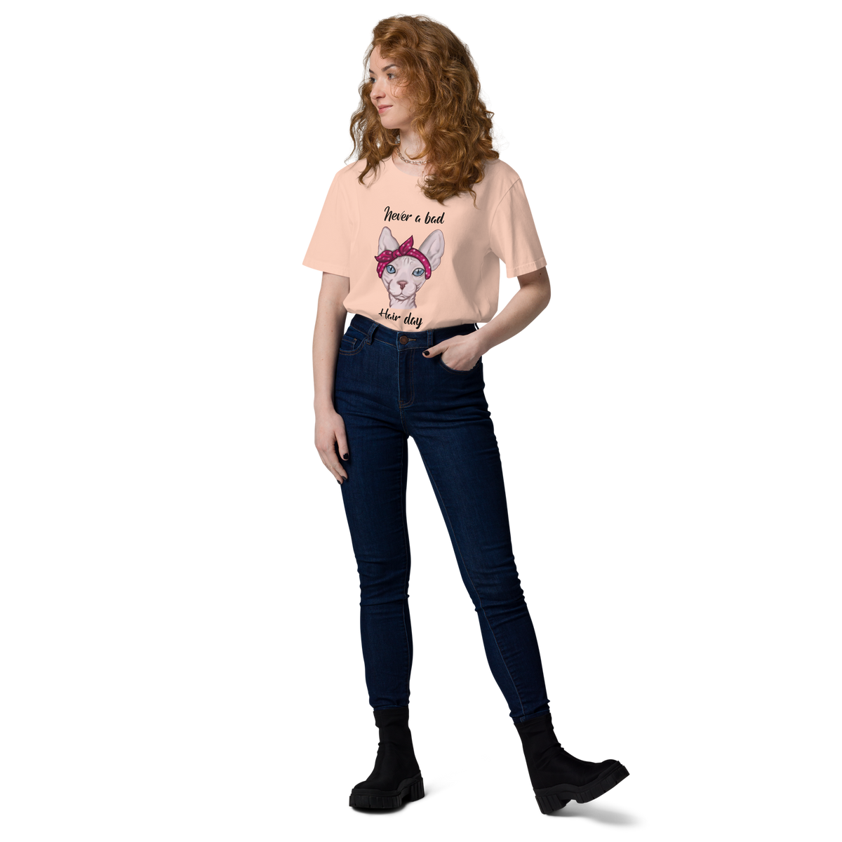 "NEVER A BAD HAIR DAY" UNISEX ECO TEE