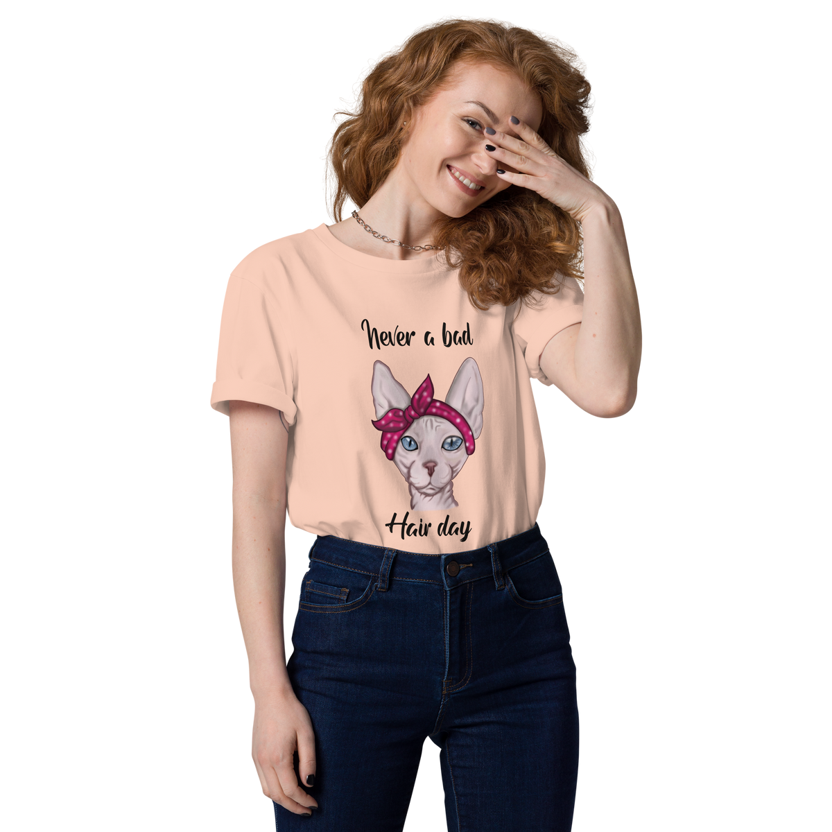 "NEVER A BAD HAIR DAY" UNISEX ECO TEE