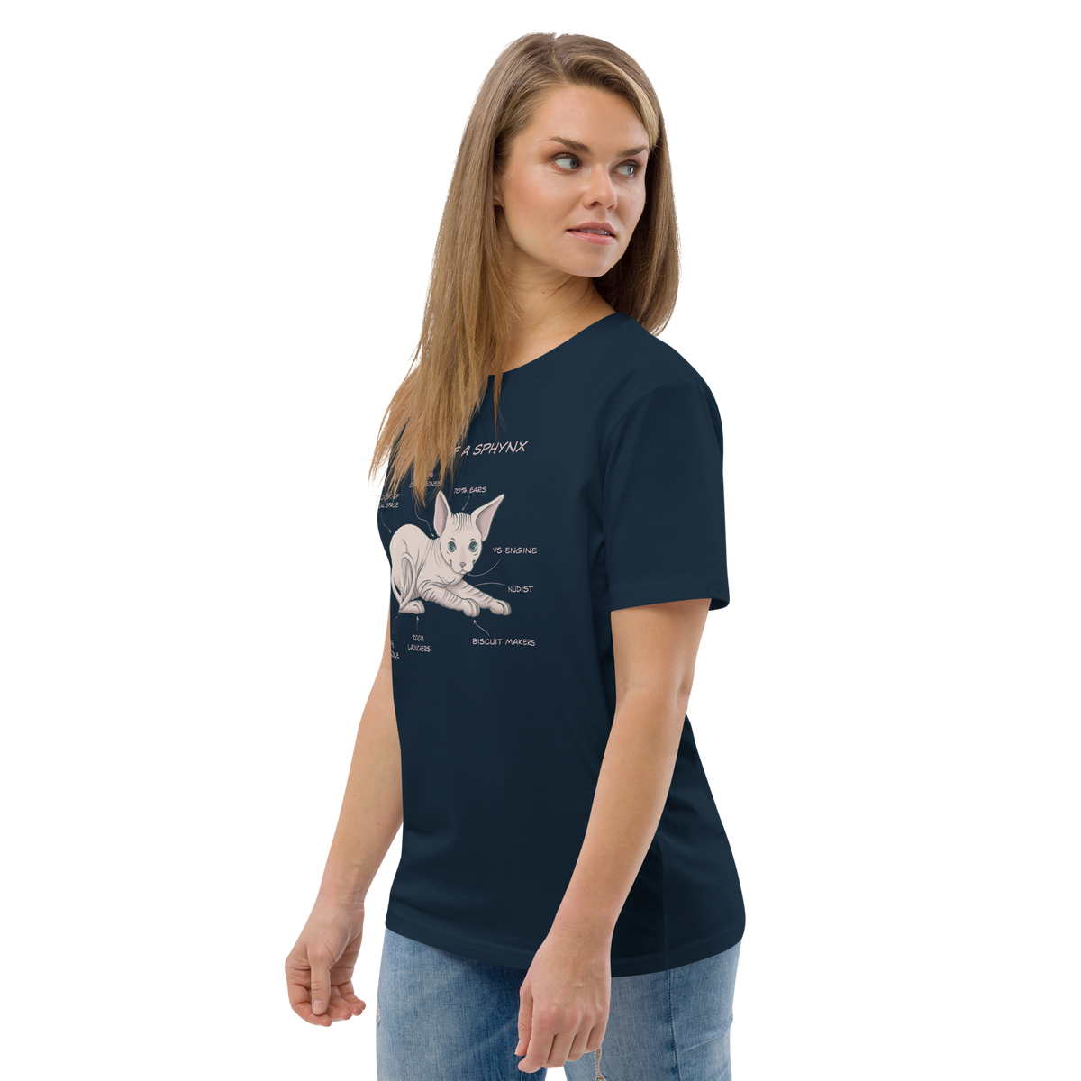 "ANATOMY OF A SPHYNX" UNISEX ORGANIC TEE