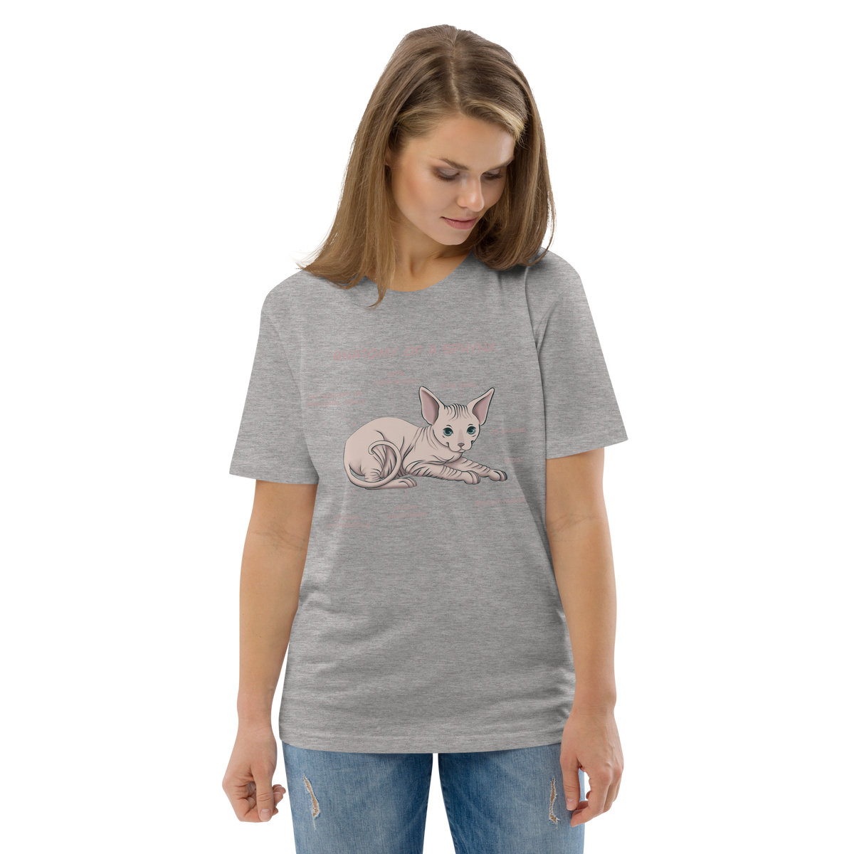 "ANATOMY OF A SPHYNX" UNISEX ORGANIC TEE