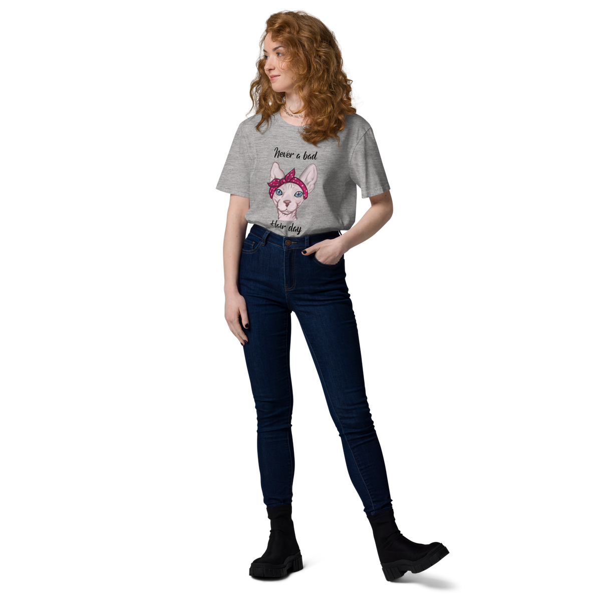 "NEVER A BAD HAIR DAY" UNISEX ECO TEE