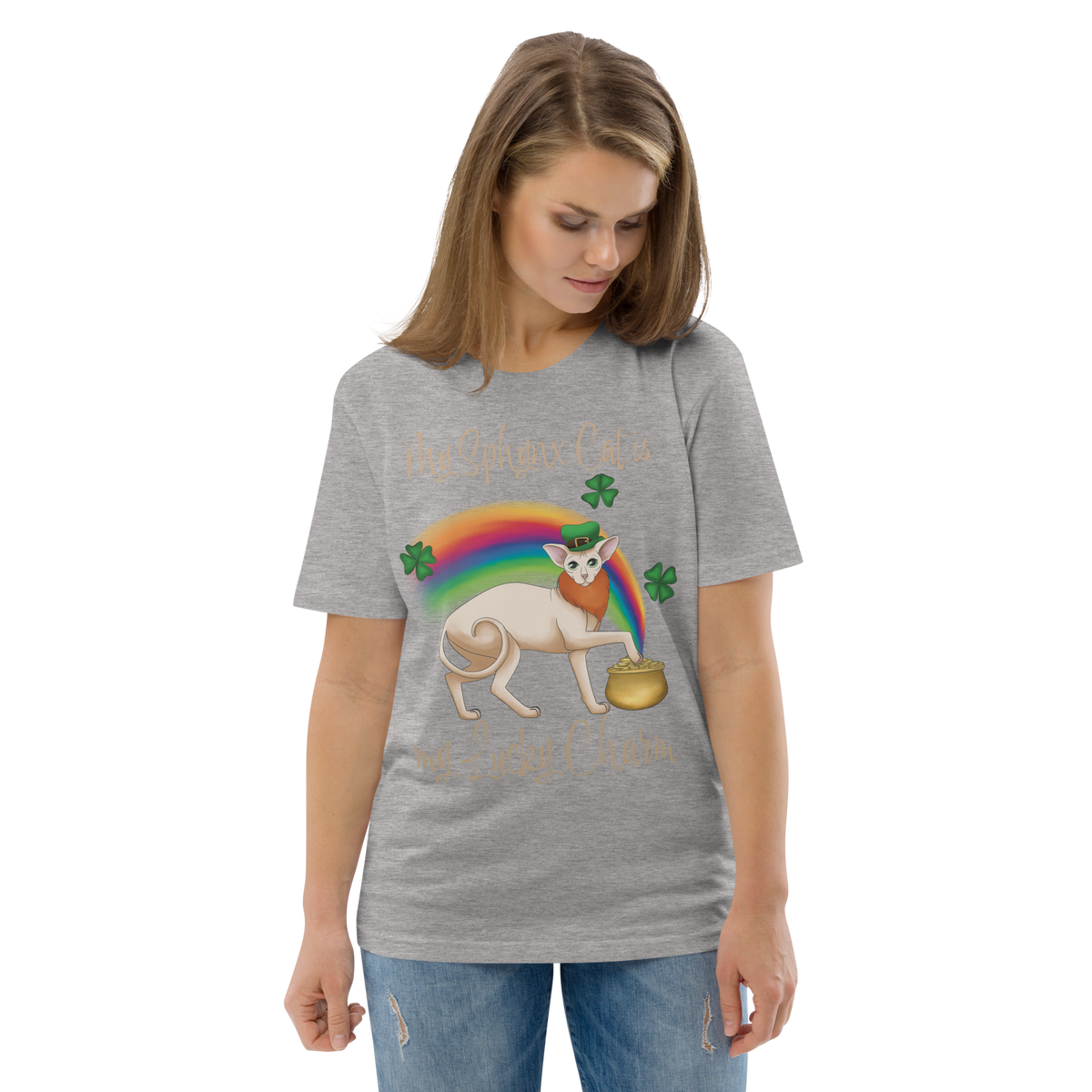 "MY SPHYNX CAT IS MY LUCKY CHARM" - UNISEX TEE