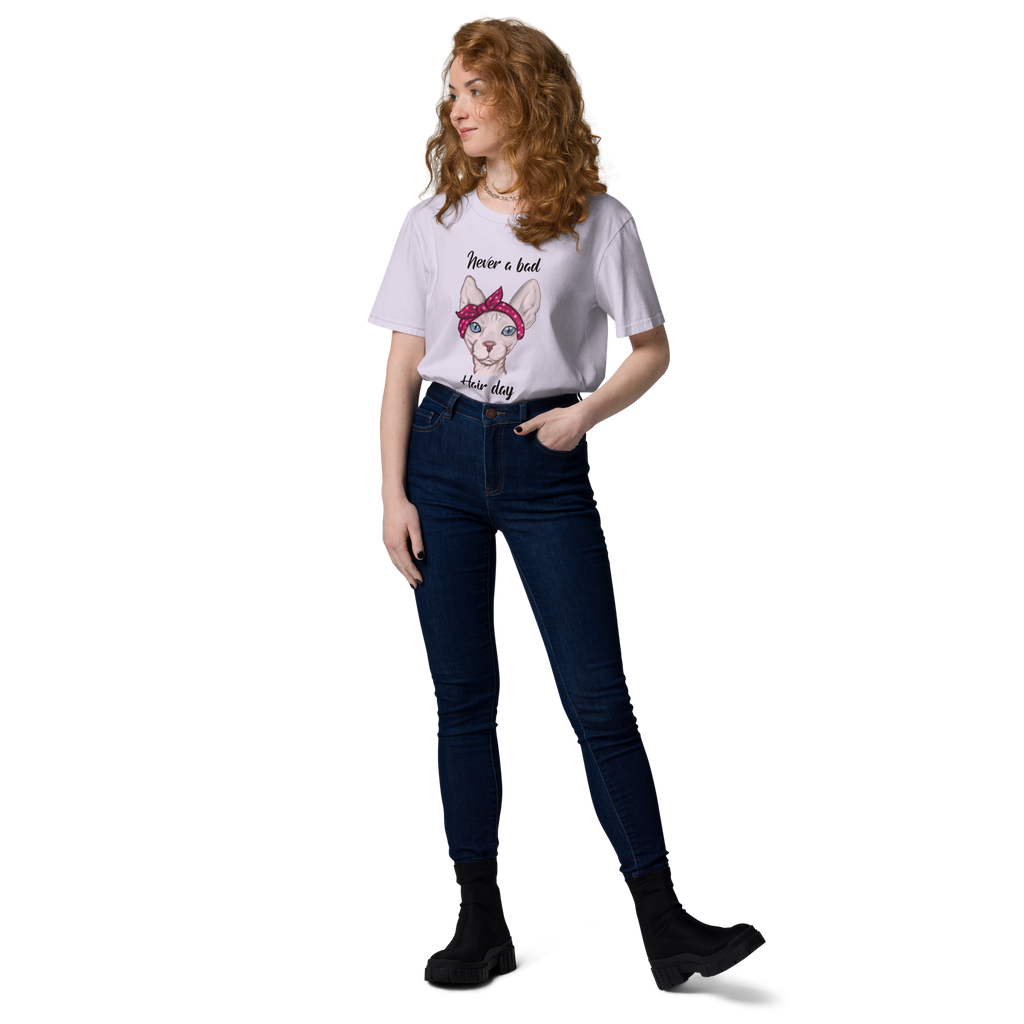 "NEVER A BAD HAIR DAY" UNISEX ECO TEE