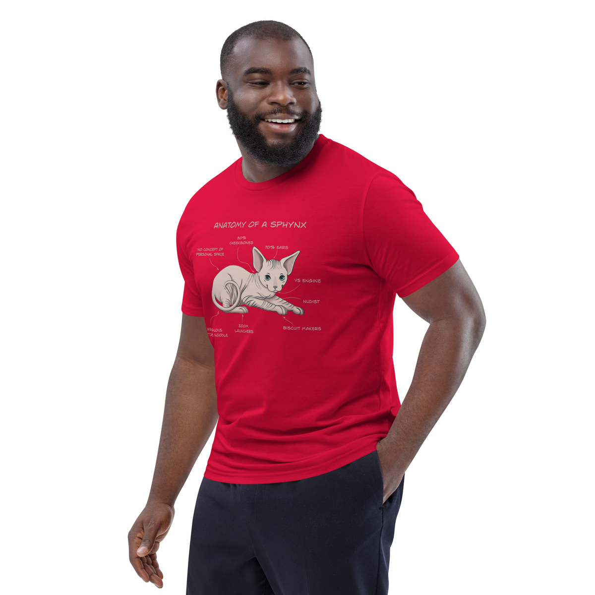 "ANATOMY OF A SPHYNX" UNISEX ORGANIC TEE