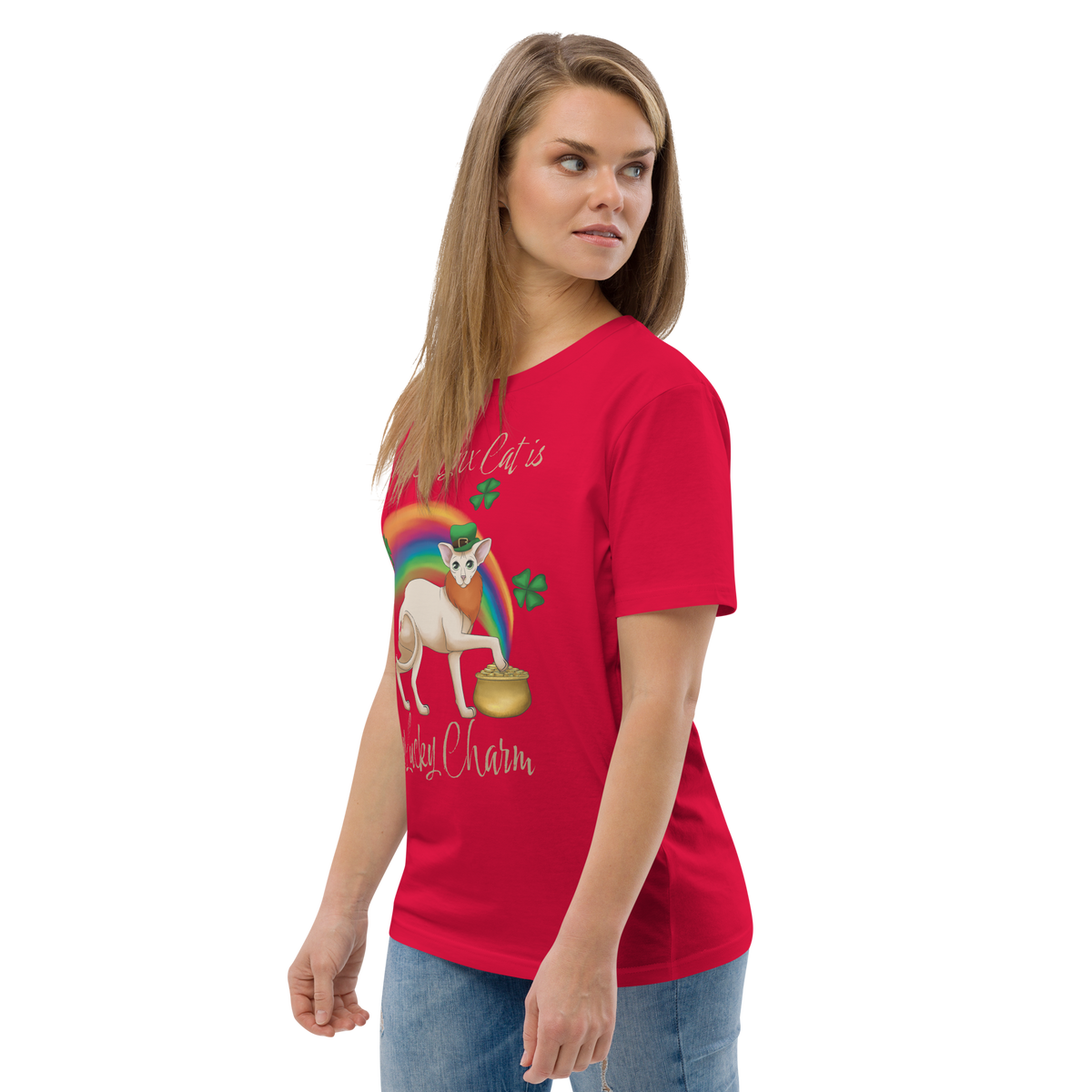 "MY SPHYNX CAT IS MY LUCKY CHARM" - UNISEX TEE