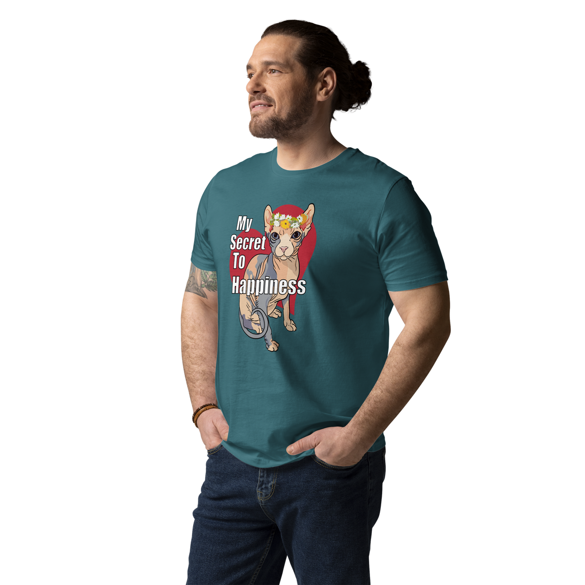"MY SECRET TO HAPPINESS" UNISEX ECO TEE
