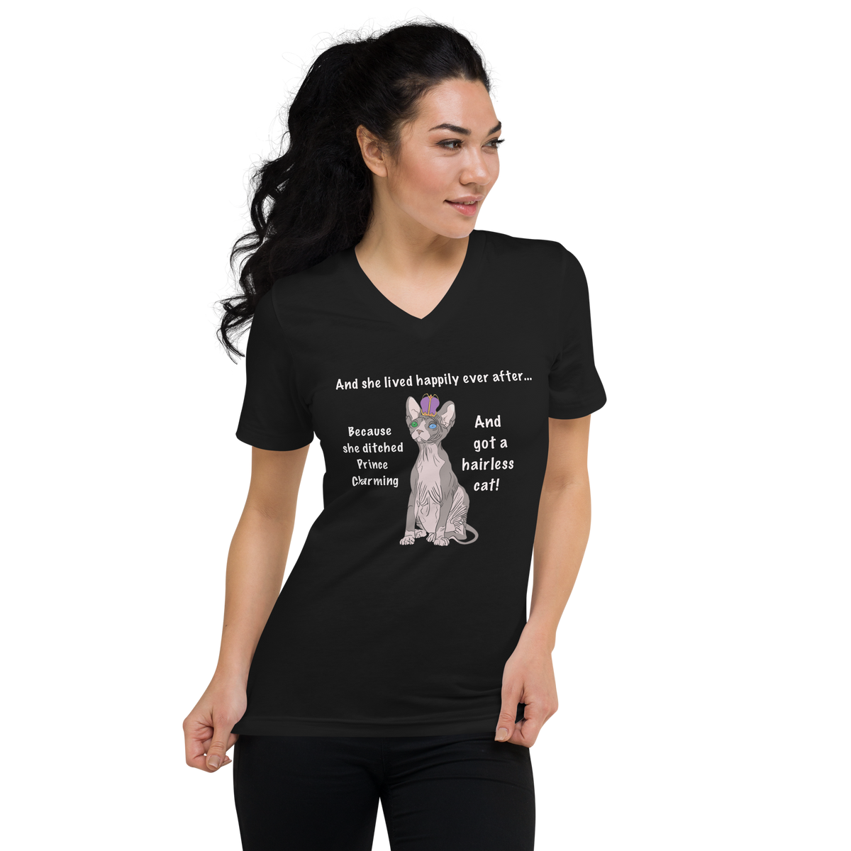 "DITCHED PRINCE CHARMING & GOT A SPHYNX CAT" ECO TEE