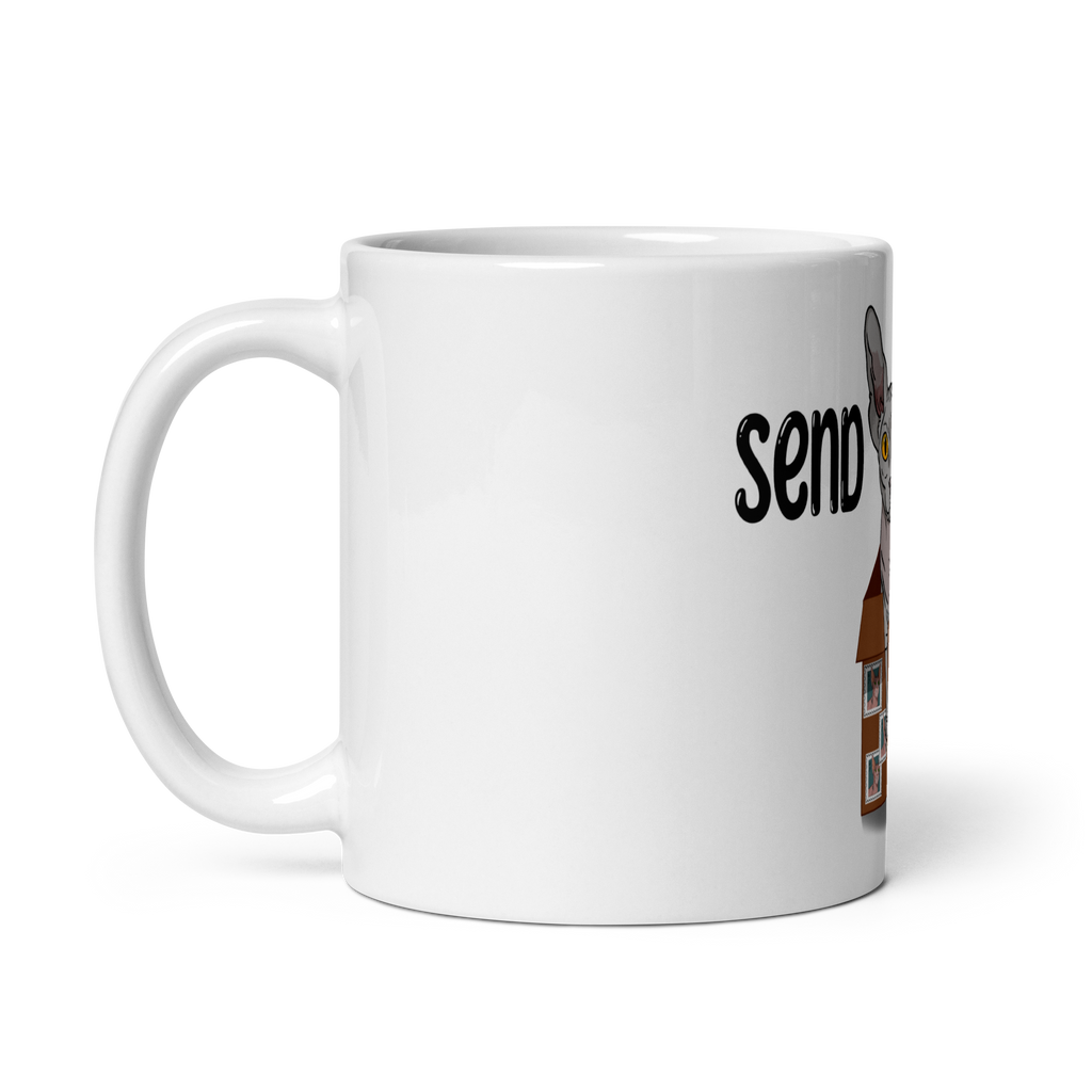 "SEND NUDES" SPHYNX COFFEE MUG